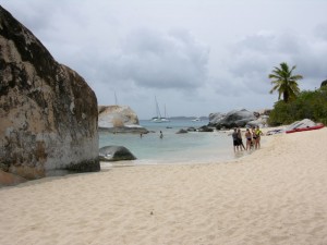 Snorkelers planning their approach.