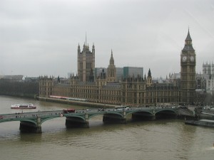 Big Ben and Parliament viewed from The Eye
