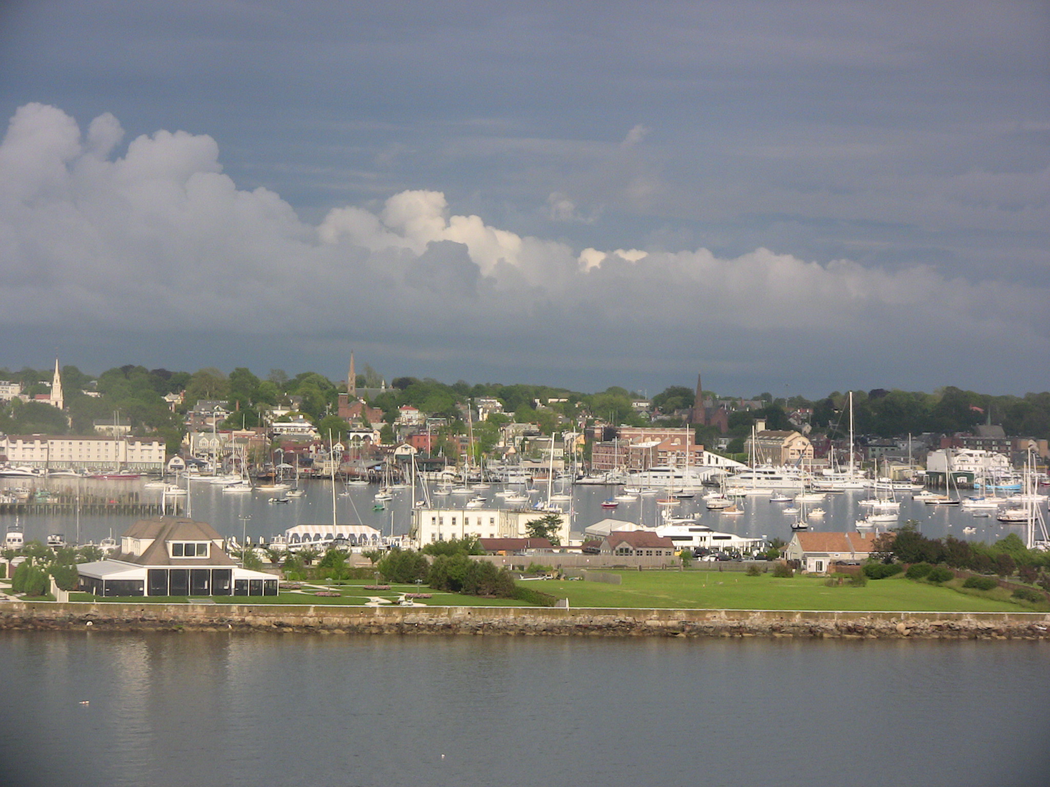 Approaching Newport Harbor