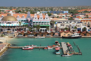 Aruba's colorful port