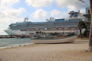 Coral Princess Docked in Aruba