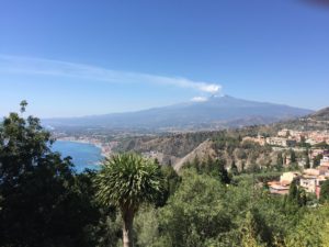 View of Mt. Etna from Taormina